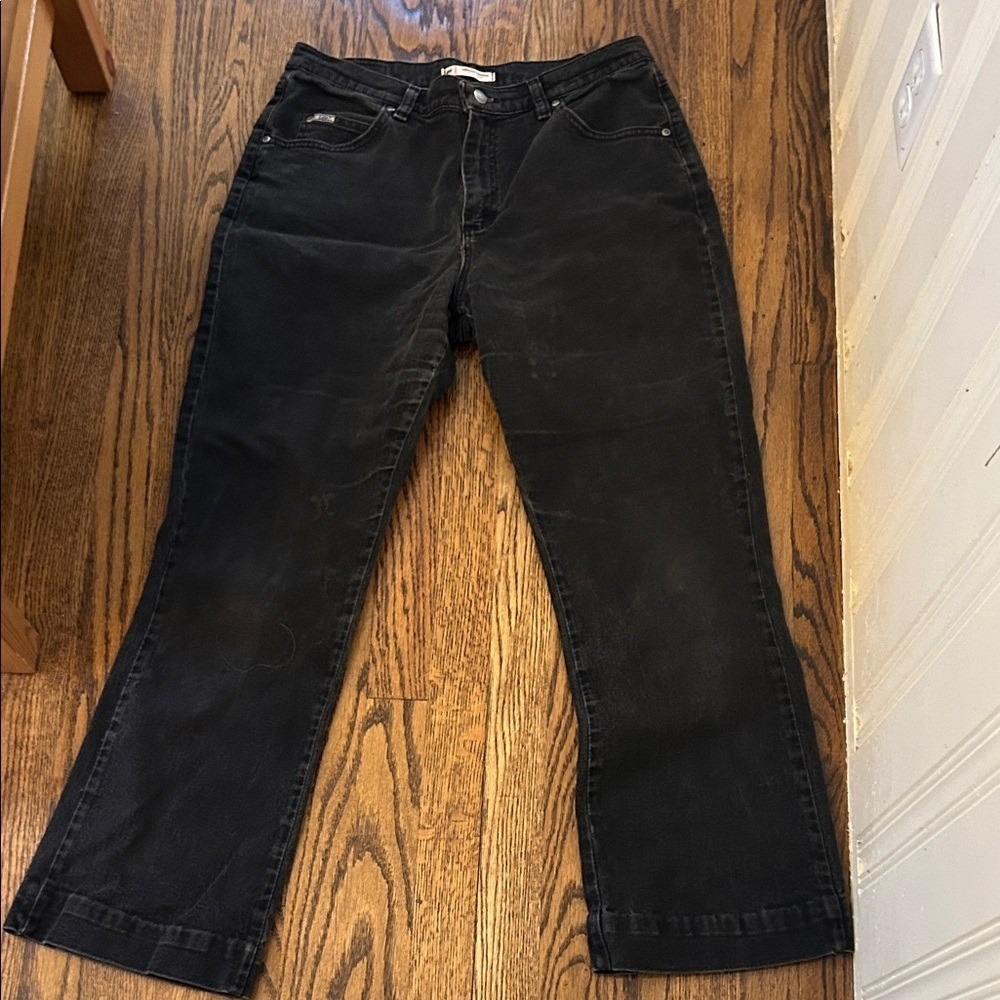 Lee Women's Black Relaxed Bootcut Jeans Denim Basic Classic
